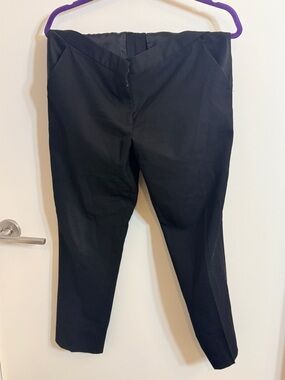 AllSaints Black Textured Slim Trousers Ankle Pants US 8